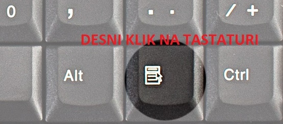 Desni klik na tastaturi