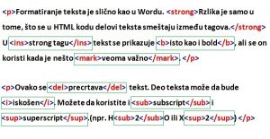 Formatiranje u HTML