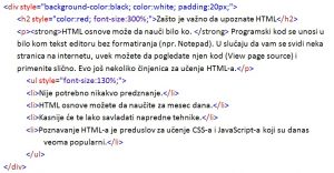 HTML osnove primer 2
